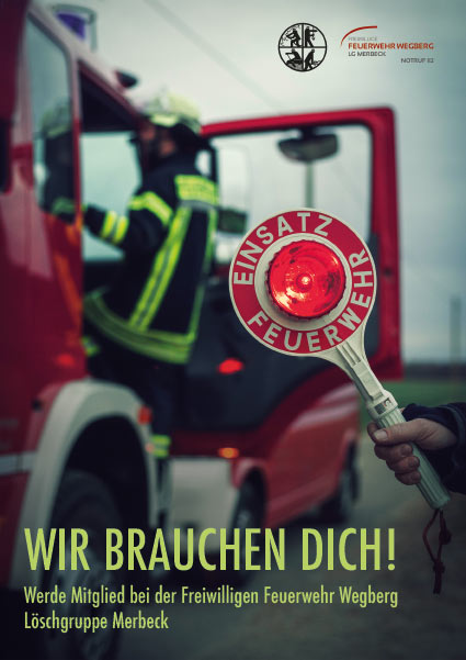 Flyer mitgliedersuche Wegberg Feuerwehr Löschgruppe Merbeck