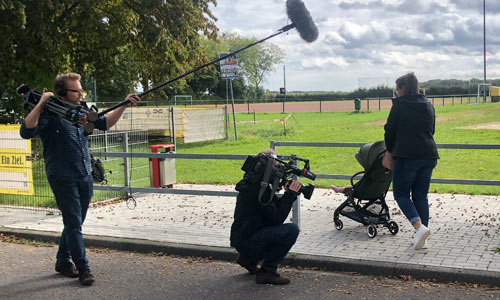 WDR in Merbeck Aufnahmen mit Kinderwagen