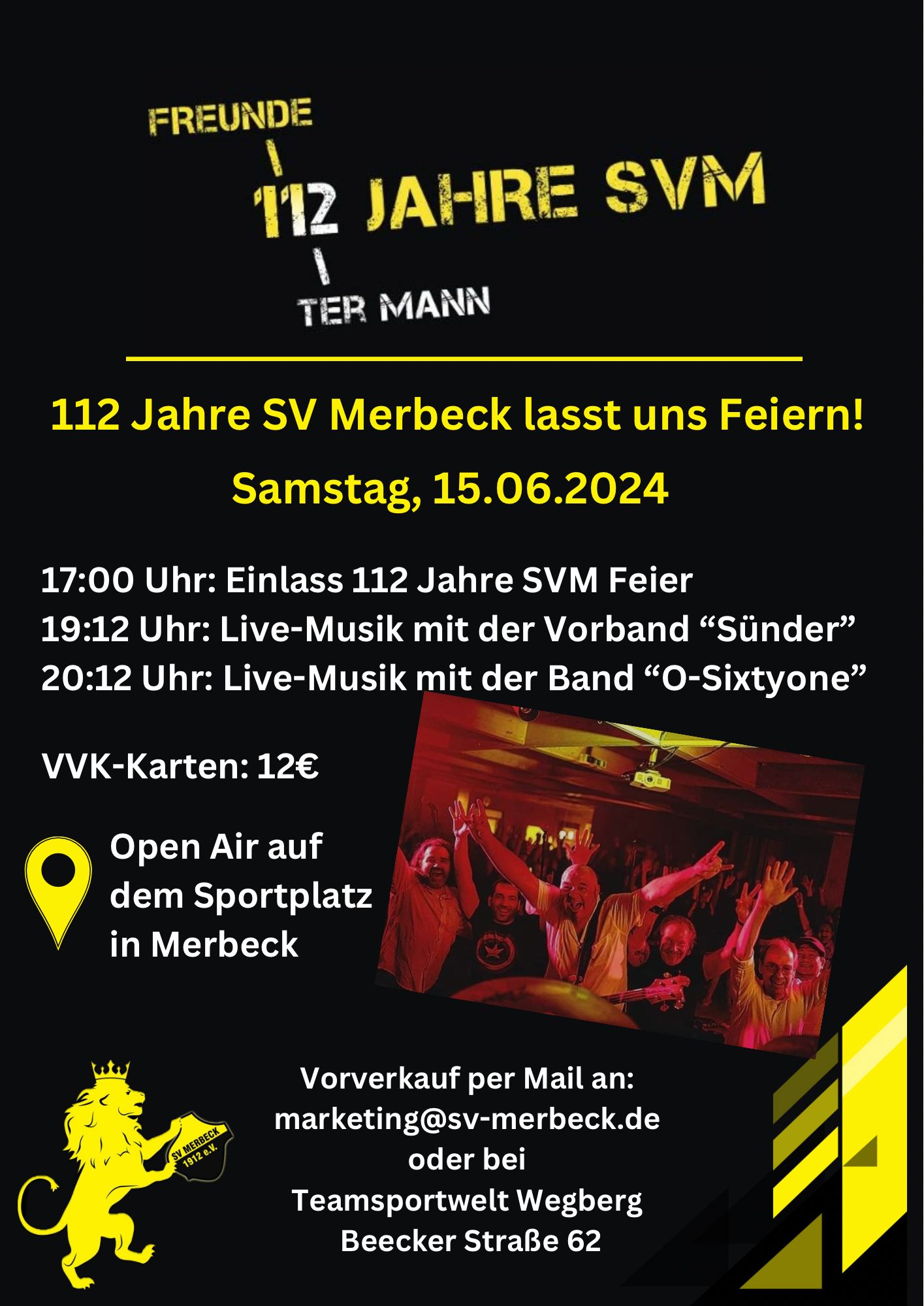 Samstag Familienfest Einladung SVM Merbeck