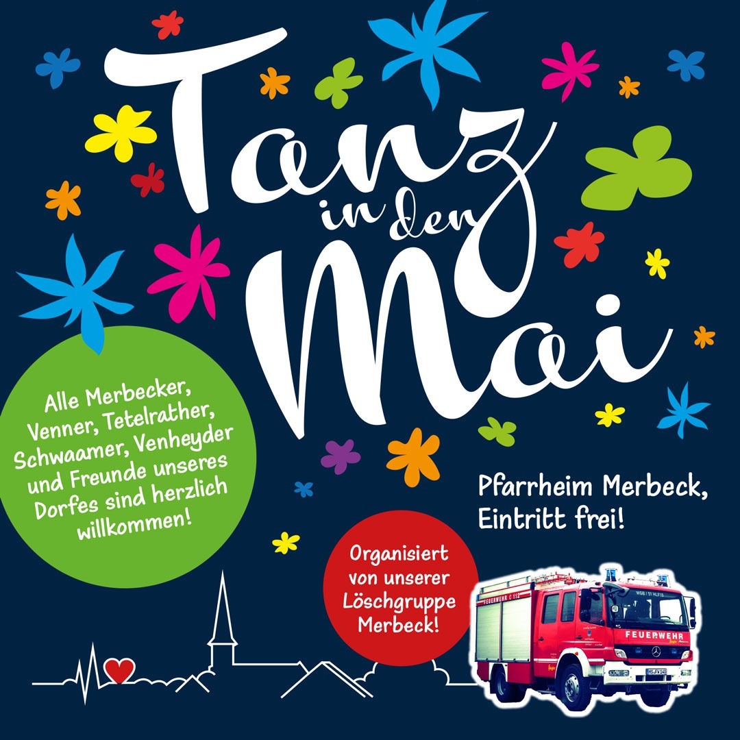 1. Mai Feier in Merbeck, Tanz in den Mai, Party, großes Fest, von Feuerwehr