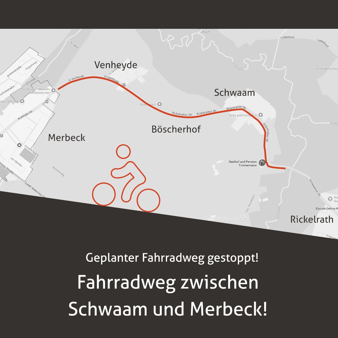 Fahrradweg / verkehr zwischen Schwaam Merbeck / Wegberg / Kreis Heinsberg