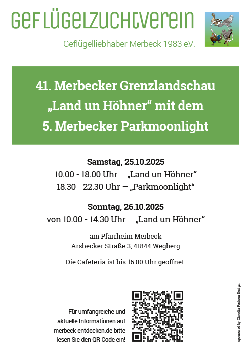 Einladung Flyer Geflügelausstellung Geflügelzuchtverein Grenzlandschau 2025