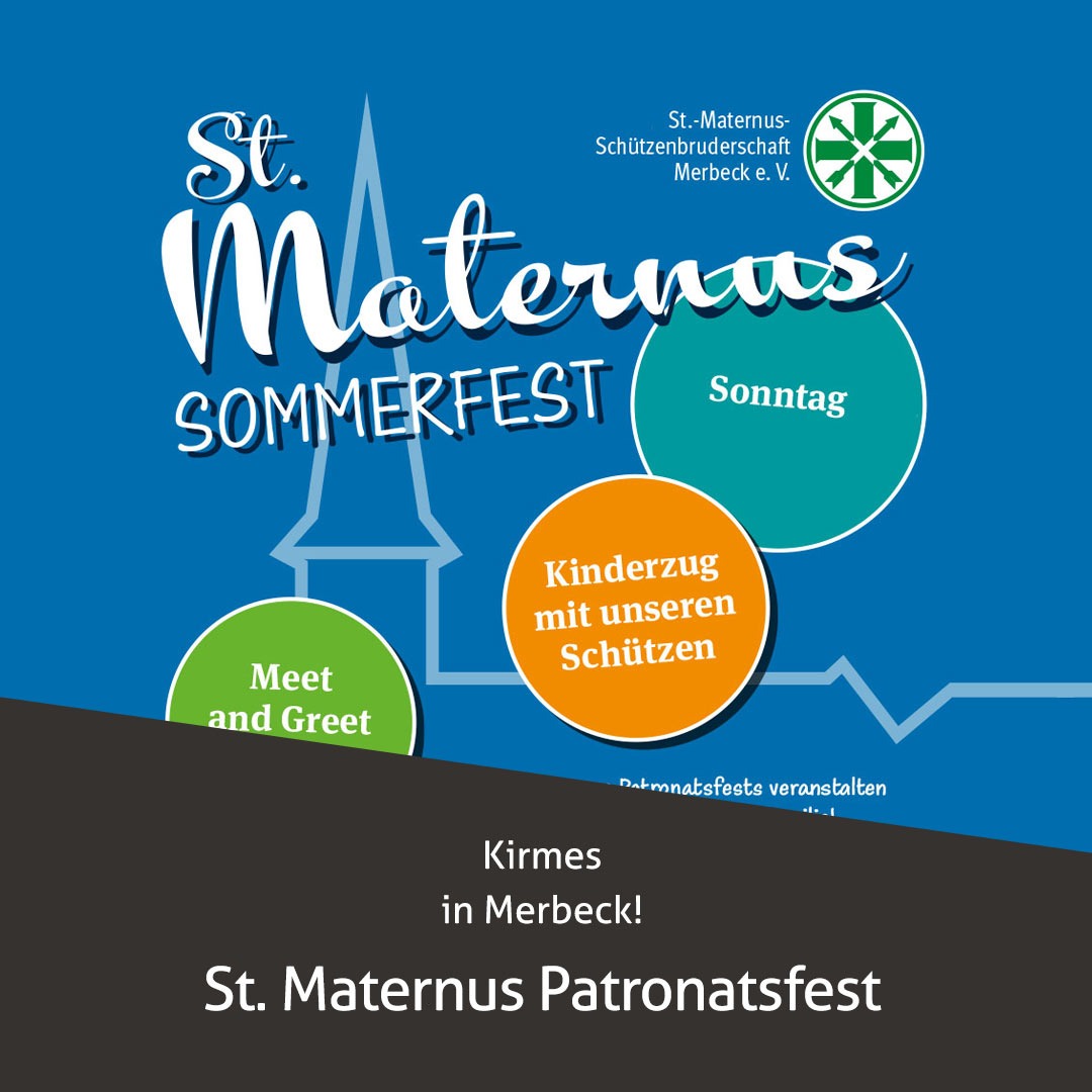 Patronatsfest im Rahmen der Kirmes in Wegberg Merbeck von der St. Maternus Bruderschaft