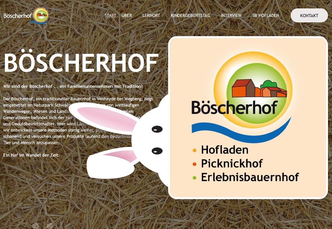 Böscherhof Onlinestellung neue Website zu Ostern 2026