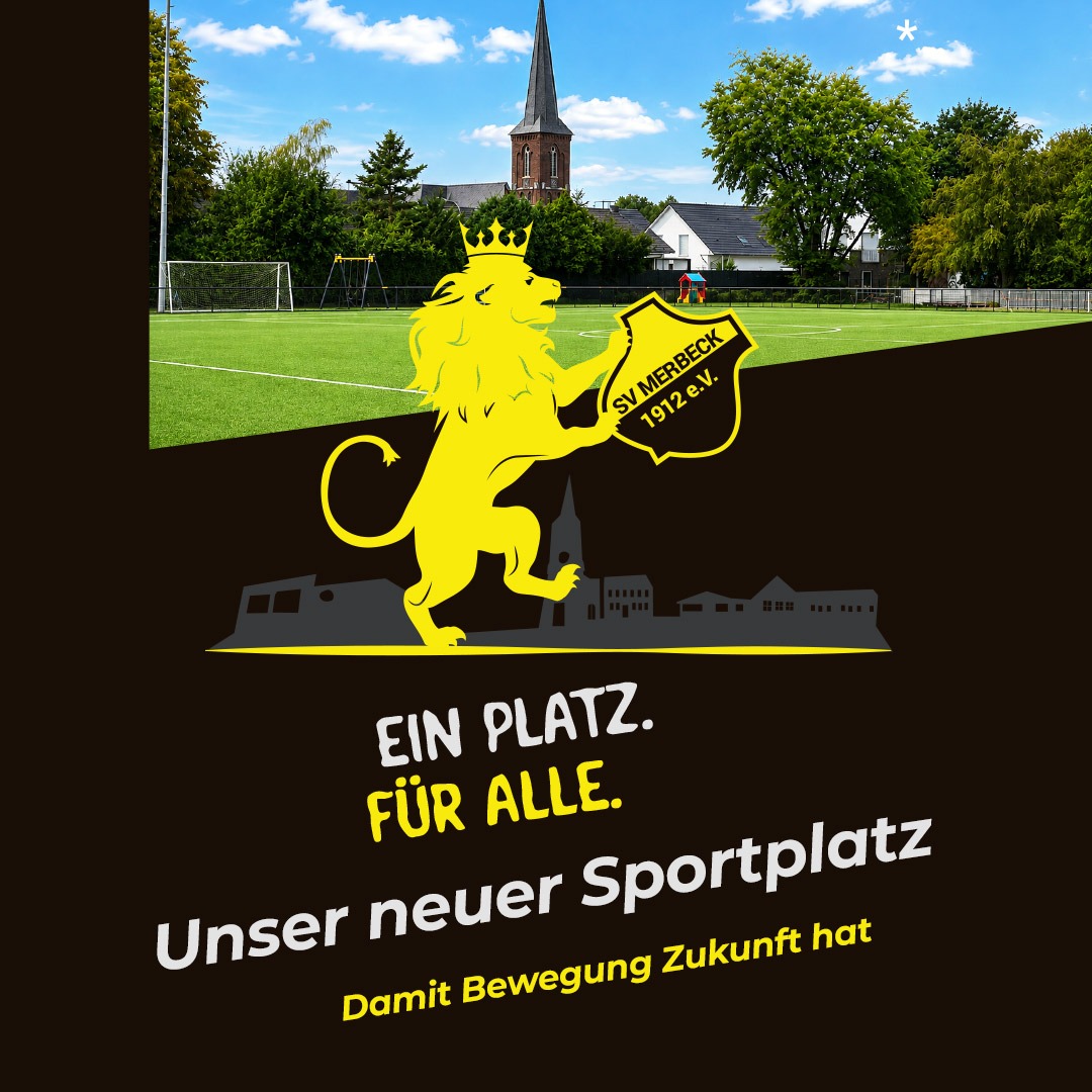 Ankündigung, dass der Sportplatz erneuert wird. | SVM Familie 1912 e.V. Sportverein Wegberg im Kreis Heinsberg / NRW