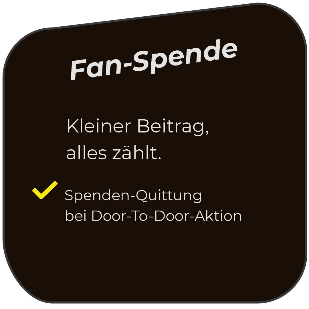 Fanspende Door-to-Door in Wegberg und Region rund um Merbeck