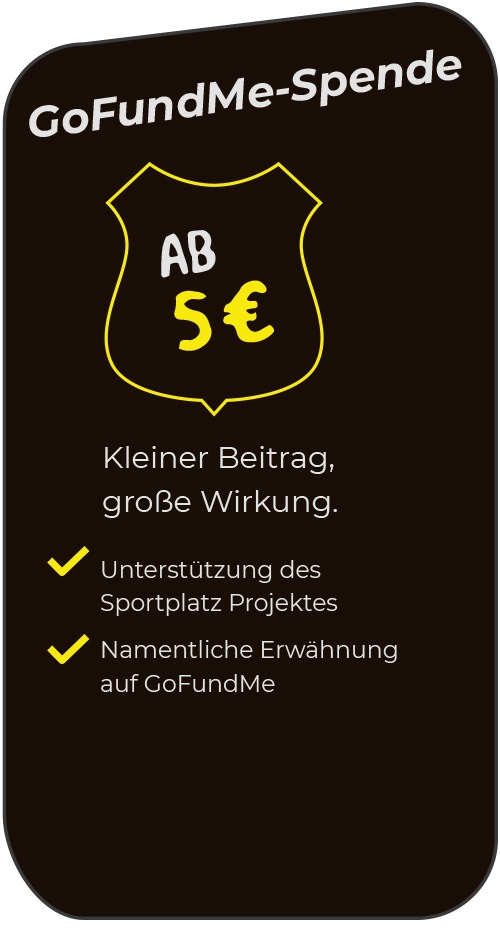 GoFundMe-Spende für neuen Sportplatz - Jeder Beitrag zählt