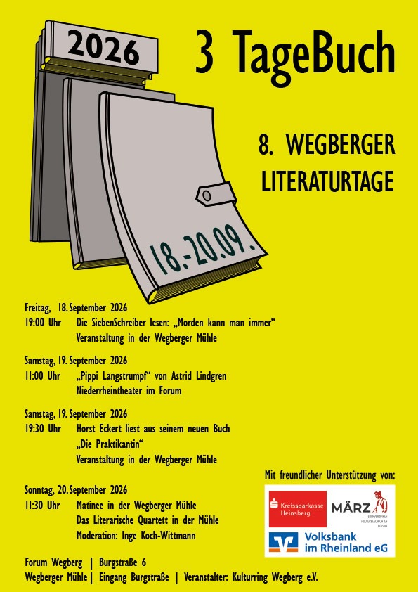 Wegberger Literaturtage im September 2026