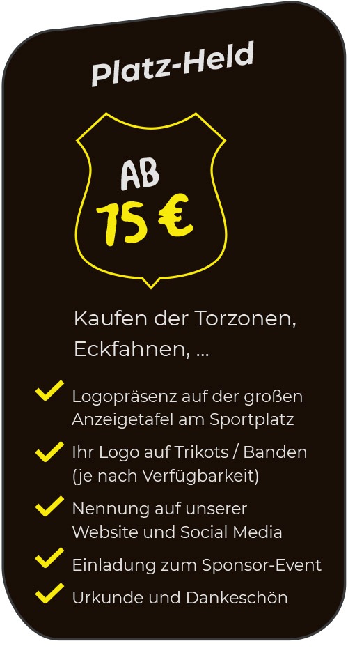 Platz-Held Spende, wenn man Bausteine kauft und den Sportplatz damit mit finanziert. man wird auf Tafel genannt | Sportplatz von SV Merbeck e.V. der SVM-Familie in Wegberg Merbeck im Kreis Heinsberg / NRW