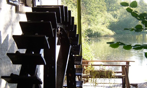 Schrofmühle Mühlrad in Wegberg Rickelrath